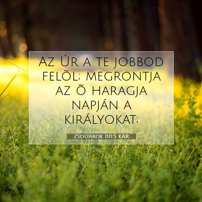 Picture 07 - Zsoltárok 110:5 KAR - Az Úr a te jobbod felõl; megrontja az õ - Bible Verse Picture