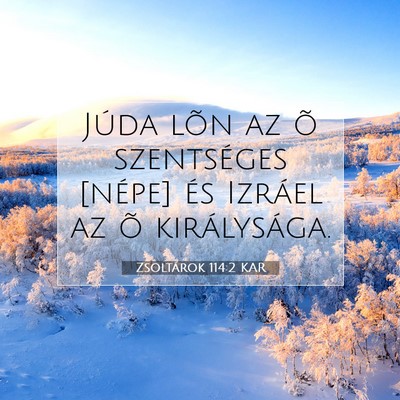 Picture 07 - Zsoltárok 114:2 KAR - Júda lõn az õ szentséges [népe] és Izráel - Bible Verse Picture