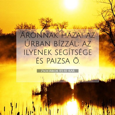 Picture 07 - Zsoltárok 115:10 KAR - Áronnak háza! az Úrban bízzál; az ilyenek - Bible Verse Picture