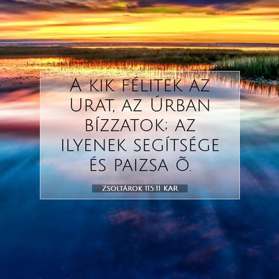 Picture 07 - Zsoltárok 115:11 KAR - A kik félitek az Urat, az Úrban bízzatok; az - Bible Verse Picture