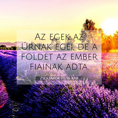 Picture 07 - Zsoltárok 115:16 KAR - Az egek az Úrnak egei, de a földet az ember - Bible Verse Picture