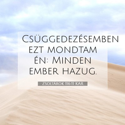Picture 07 - Zsoltárok 116:11 KAR - Csüggedezésemben ezt mondtam én: Minden ember - Bible Verse Picture