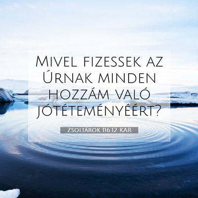 Picture 07 - Zsoltárok 116:12 KAR - Mivel fizessek az Úrnak minden hozzám való - Bible Verse Picture