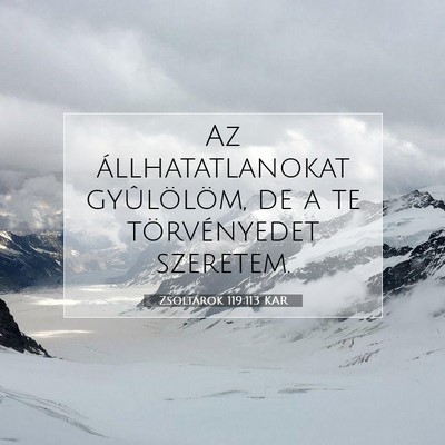 Picture 07 - Zsoltárok 119:113 KAR - Az állhatatlanokat gyûlölöm, de a te - Bible Verse Picture
