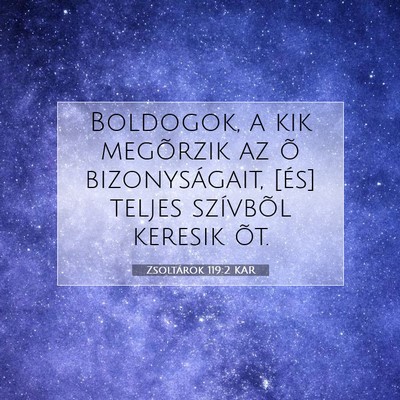 Picture 07 - Zsoltárok 119:2 KAR - Boldogok, a kik megõrzik az õ bizonyságait, - Bible Verse Picture