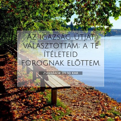 Picture 07 - Zsoltárok 119:30 KAR - Az igazság útját választottam; a te - Bible Verse Picture