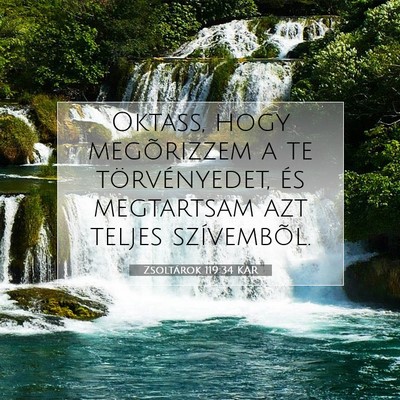 Picture 07 - Zsoltárok 119:34 KAR - Oktass, hogy megõrizzem a te törvényedet, és - Bible Verse Picture