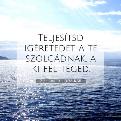 Picture 07 - Zsoltárok 119:38 KAR - Teljesítsd igéretedet a te szolgádnak, a ki - Bible Verse Picture