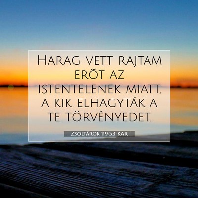 Picture 07 - Zsoltárok 119:53 KAR - Harag vett rajtam erõt az istentelenek miatt, a - Bible Verse Picture