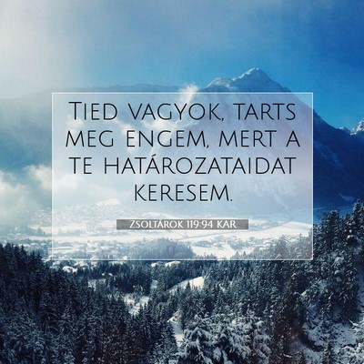 Picture 07 - Zsoltárok 119:94 KAR - Tied vagyok, tarts meg engem, mert a te - Bible Verse Picture