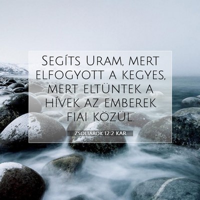 Picture 07 - Zsoltárok 12:2 KAR - Segíts Uram, mert elfogyott a kegyes, mert - Bible Verse Picture