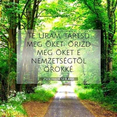 Picture 07 - Zsoltárok 12:8 KAR - Te Uram, tartsd meg õket; õrizd meg õket e - Bible Verse Picture