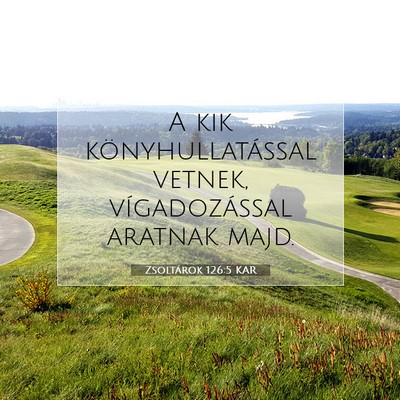 Picture 07 - Zsoltárok 126:5 KAR - A kik könyhullatással vetnek, vígadozással - Bible Verse Picture