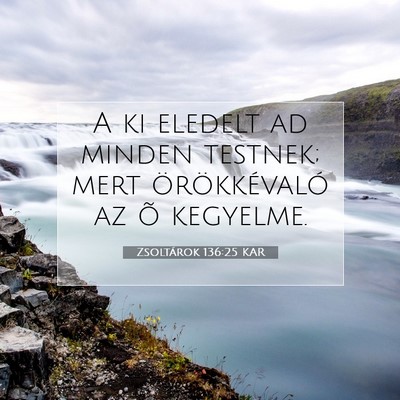 Picture 07 - Zsoltárok 136:25 KAR - A ki eledelt ad minden testnek; mert - Bible Verse Picture