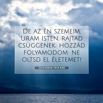 Picture 07 - Zsoltárok 141:8 KAR - De az én szemeim, Uram Isten, rajtad csüggenek; - Bible Verse Picture