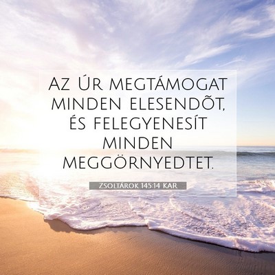 Picture 07 - Zsoltárok 145:14 KAR - Az Úr megtámogat minden elesendõt, és - Bible Verse Picture