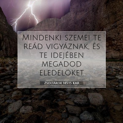 Picture 07 - Zsoltárok 145:15 KAR - Mindenki szemei te reád vigyáznak, és te - Bible Verse Picture