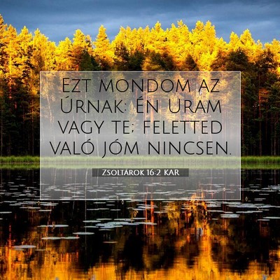 Picture 07 - Zsoltárok 16:2 KAR - Ezt mondom az Úrnak: Én Uram vagy te; feletted - Bible Verse Picture
