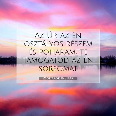 Picture 07 - Zsoltárok 16:5 KAR - Az Úr az én osztályos részem és poharam; te - Bible Verse Picture