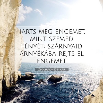 Picture 07 - Zsoltárok 17:8 KAR - Tarts meg engemet, mint szemed fényét; - Bible Verse Picture