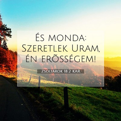 Picture 07 - Zsoltárok 18:2 KAR - És monda: Szeretlek Uram, én - Bible Verse Picture