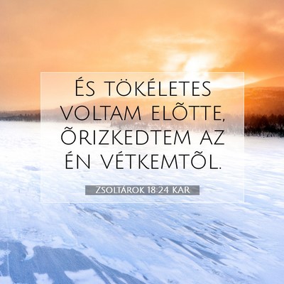 Picture 07 - Zsoltárok 18:24 KAR - És tökéletes voltam elõtte, õrizkedtem az - Bible Verse Picture