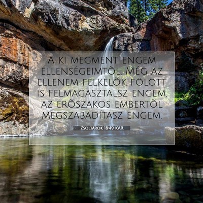 Picture 07 - Zsoltárok 18:49 KAR - A ki megment engem ellenségeimtõl. Még az - Bible Verse Picture