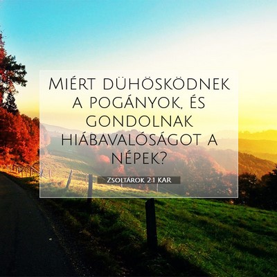 Picture 07 - Zsoltárok 2:1 KAR - Miért dühösködnek a pogányok, és gondolnak - Bible Verse Picture