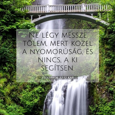 Picture 07 - Zsoltárok 22:12 KAR - Ne légy messze tõlem, mert közel a - Bible Verse Picture