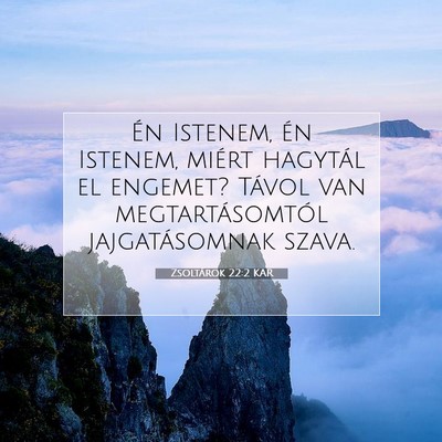 Picture 07 - Zsoltárok 22:2 KAR - Én Istenem, én Istenem, miért hagytál el - Bible Verse Picture