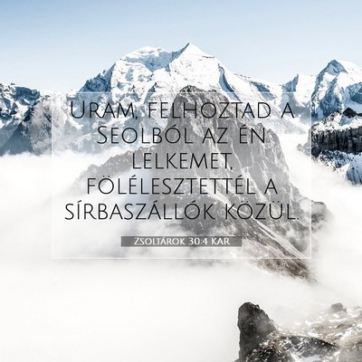 Picture 07 - Zsoltárok 30:4 KAR - Uram, felhoztad a Seolból az én lelkemet, - Bible Verse Picture