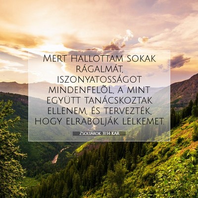 Picture 07 - Zsoltárok 31:14 KAR - Mert hallottam sokak rágalmát, iszonyatosságot - Bible Verse Picture