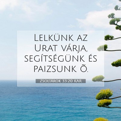 Picture 07 - Zsoltárok 33:20 KAR - Lelkünk az Urat várja, segítségünk és - Bible Verse Picture