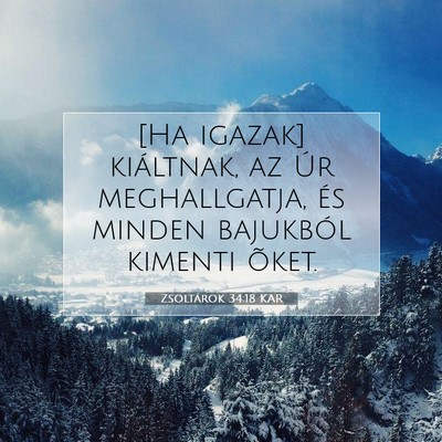 Picture 07 - Zsoltárok 34:18 KAR - [Ha igazak] kiáltnak, az Úr meghallgatja, és - Bible Verse Picture