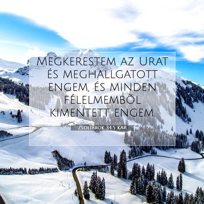 Picture 07 - Zsoltárok 34:5 KAR - Megkerestem az Urat és meghallgatott engem, és - Bible Verse Picture