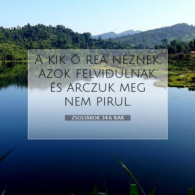 Picture 07 - Zsoltárok 34:6 KAR - A kik õ reá néznek, azok felvidulnak, és - Bible Verse Picture