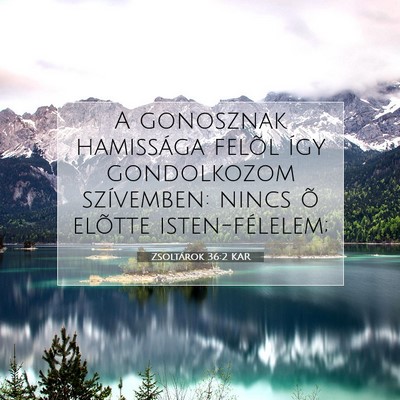 Picture 07 - Zsoltárok 36:2 KAR - A gonosznak hamissága felõl így gondolkozom - Bible Verse Picture