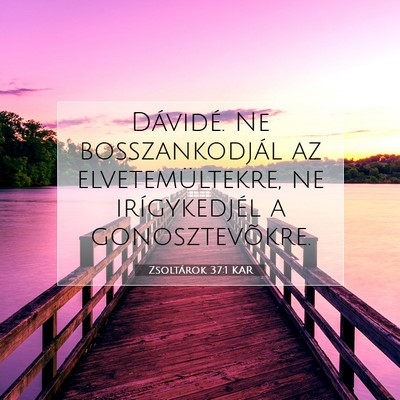 Picture 07 - Zsoltárok 37:1 KAR - Dávidé. Ne bosszankodjál az elvetemültekre, - Bible Verse Picture