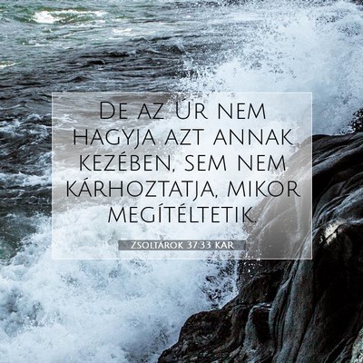 Picture 07 - Zsoltárok 37:33 KAR - De az Úr nem hagyja azt annak kezében, sem nem - Bible Verse Picture