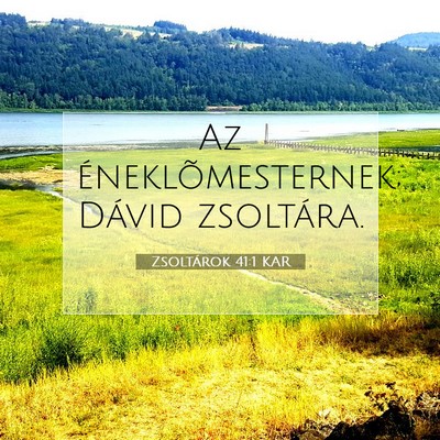 Picture 07 - Zsoltárok 41:1 KAR - Az éneklõmesternek; Dávid - Bible Verse Picture