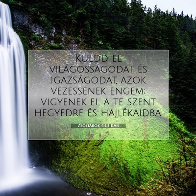 Picture 07 - Zsoltárok 43:3 KAR - Küldd el világosságodat és igazságodat, azok - Bible Verse Picture