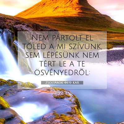 Picture 07 - Zsoltárok 44:19 KAR - Nem pártolt el tõled a mi szívünk, sem - Bible Verse Picture