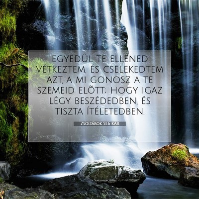 Picture 07 - Zsoltárok 51:6 KAR - Egyedül te ellened vétkeztem, és cselekedtem - Bible Verse Picture