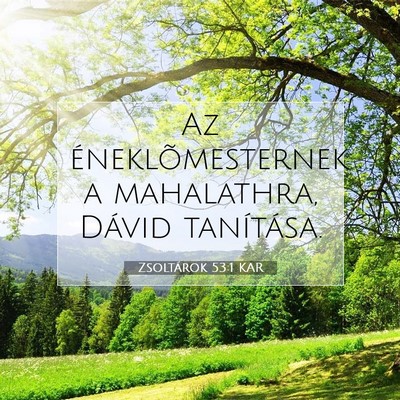 Picture 07 - Zsoltárok 53:1 KAR - Az éneklõmesternek a mahalathra, Dávid - Bible Verse Picture