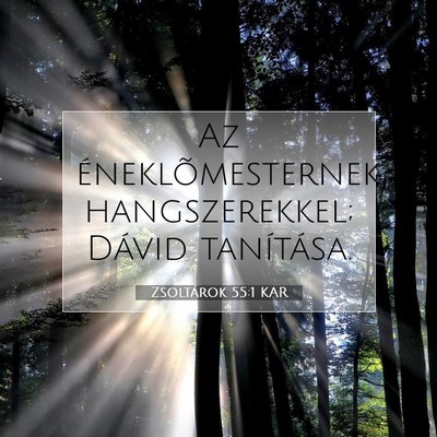 Picture 07 - Zsoltárok 55:1 KAR - Az éneklõmesternek, hangszerekkel; Dávid - Bible Verse Picture