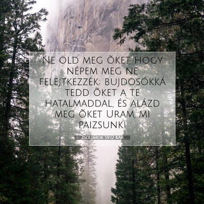 Picture 07 - Zsoltárok 59:12 KAR - Ne öld meg õket, hogy népem meg ne - Bible Verse Picture