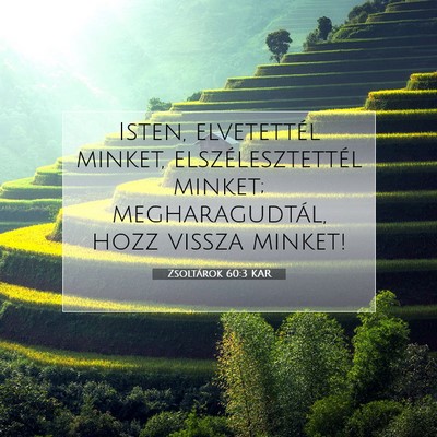 Picture 07 - Zsoltárok 60:3 KAR - Isten, elvetettél minket, elszélesztettél - Bible Verse Picture