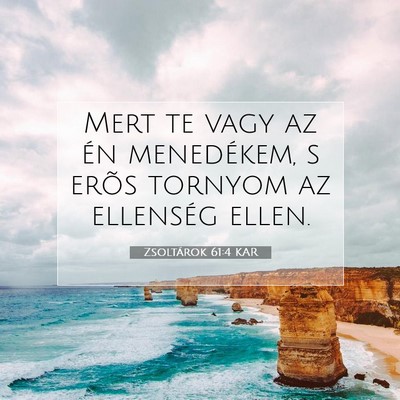 Picture 07 - Zsoltárok 61:4 KAR - Mert te vagy az én menedékem, s erõs tornyom - Bible Verse Picture