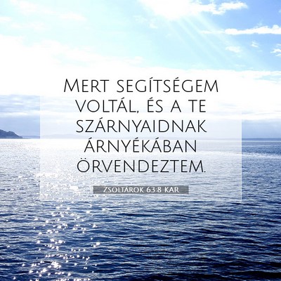 Picture 07 - Zsoltárok 63:8 KAR - Mert segítségem voltál, és a te szárnyaidnak - Bible Verse Picture