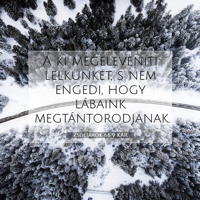 Picture 07 - Zsoltárok 66:9 KAR - A ki megeleveníti lelkünket, s nem engedi, hogy - Bible Verse Picture